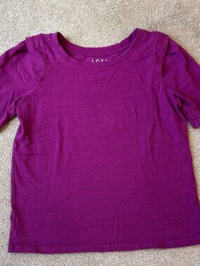 LOFT Rich Purple Amethyst Short Sleeve Sweatshirt Sweater Tee Women's Size Small